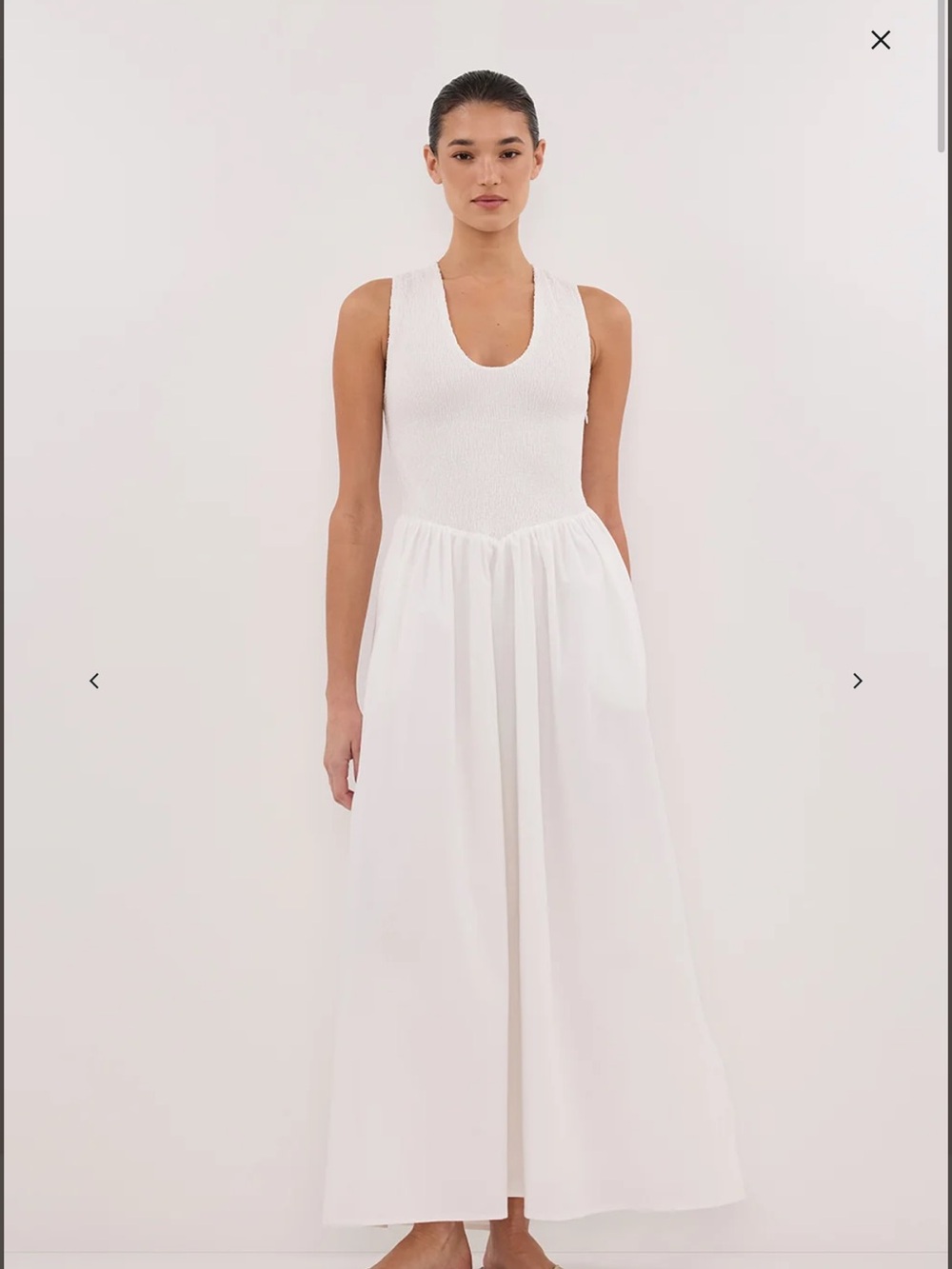 DISSH Florence White Cotton Midi Dress - Picture 5 of 7